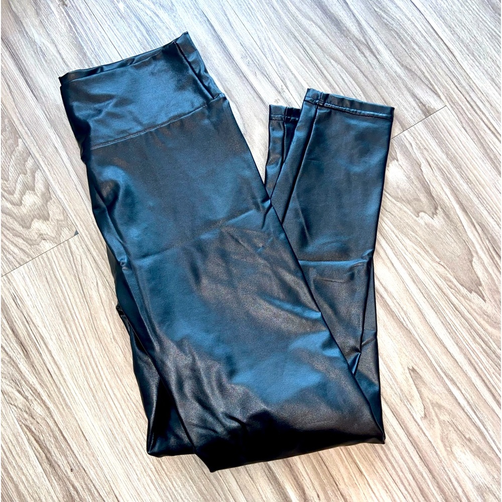(M) leather black legging